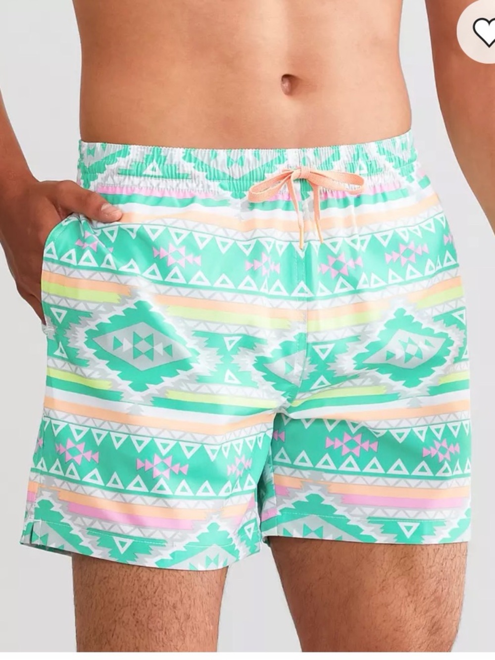 Chubbies Swim Trunks Mens Medium The En Fuegos 5" Inseam Lined Aztec Beach